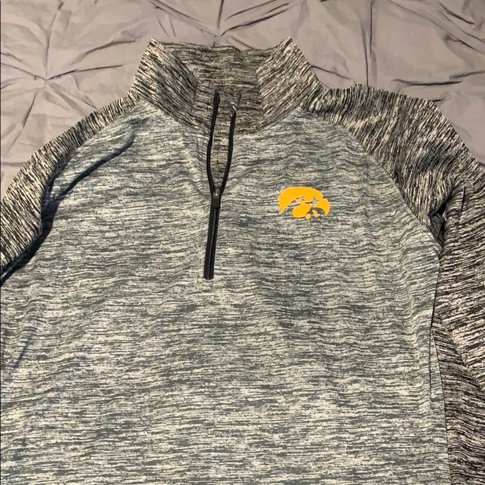Gray Iowa Hawkeye zippy